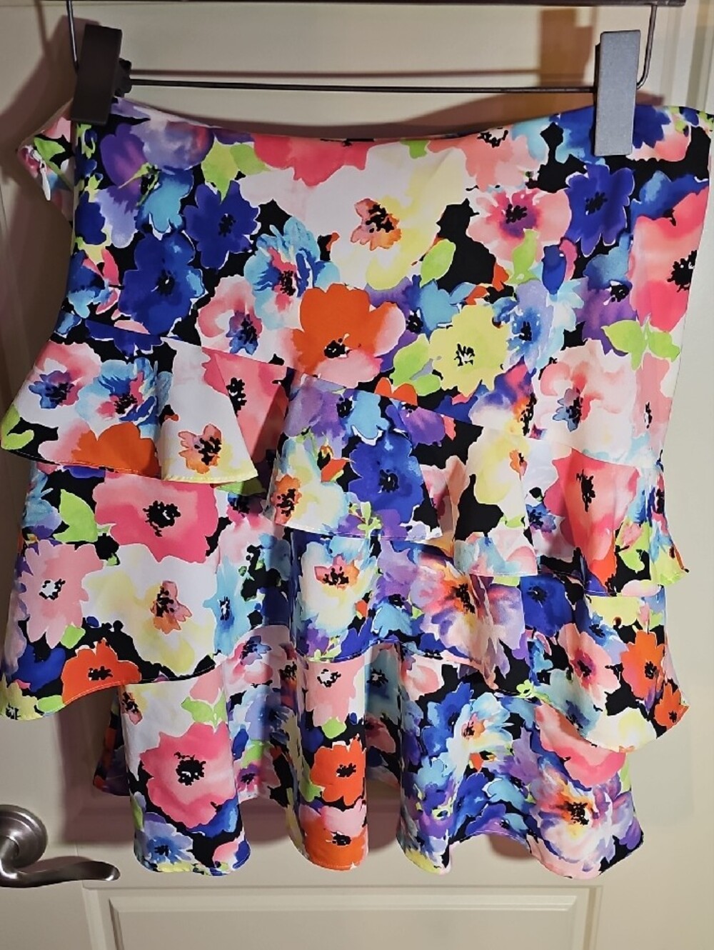 Lauren Ralph Lauren Multicolor Floral Tiered Skirt - Picture 3 of 7